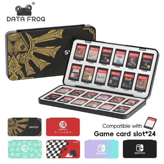 DATA FROG 24 in 1 Game Card Case Holder Hard Shell Protective Game Card Storage Box For Nintendo Switch/Lite/Oled Accessories