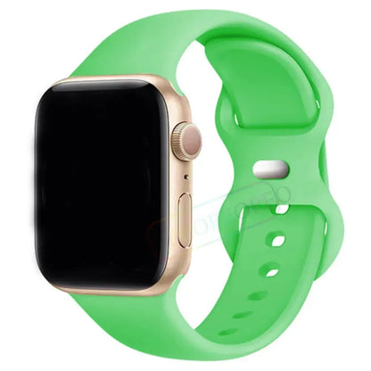 Silicone Strap For Apple Watch Band 40mm 44mm 45mm 42-38-41mm original 1:1 bracelet iwatch series 8 7 se 3 4 5 6 9 ultra 2 49mm
