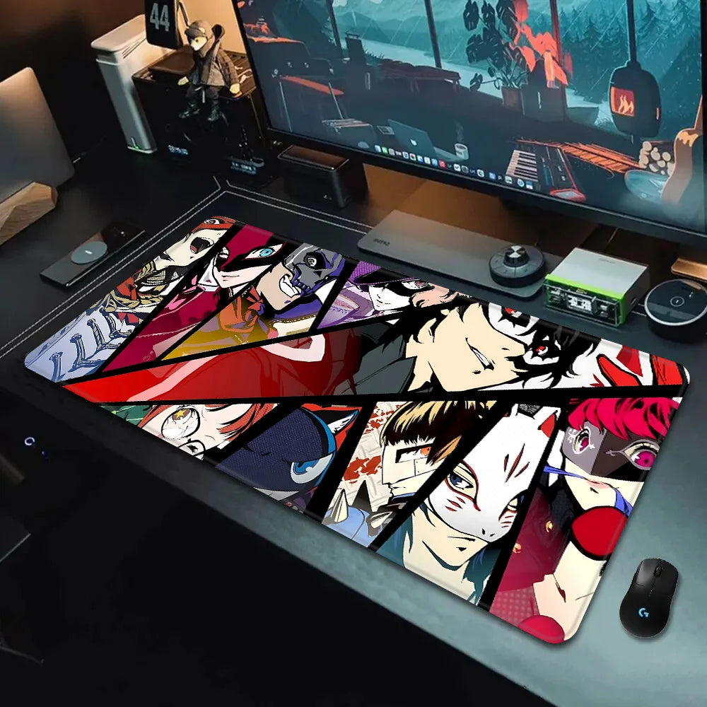Game Persona P5 Mousepad HD Printing Computer Gamers Locking Edge Non-slip Mouse Pad XXL90x40cm Keyboard PC Desk Pad