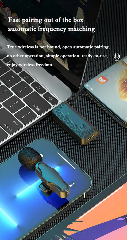 K35/Pro Wireless Mic Lavalier Micro Mini Professional Microphone for Camera Cell Mobile Phone Record Video Speaker Smartphone Re