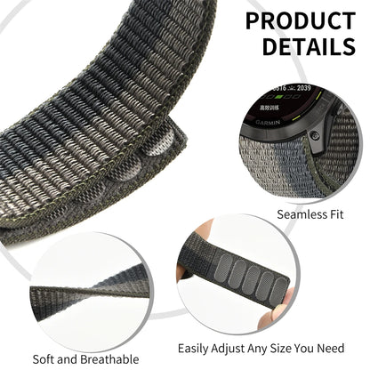 22mm 26mm QuickFit Nylon Loop Strap For Garmin Tactix 7 AMOLED Delta Bravo Band For Garmin Fenix 7X 6 PRO 5 3 Braided Watchbands