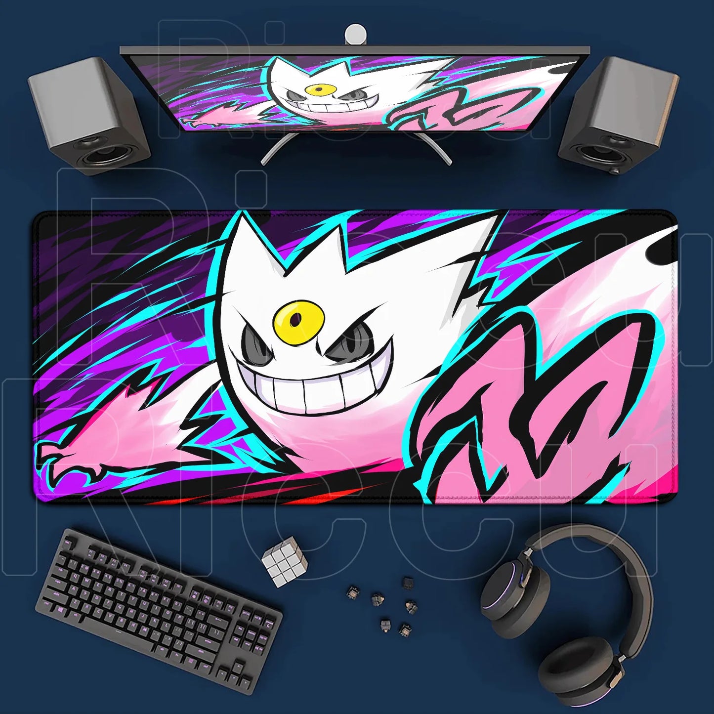 2026 New P-pokemon Gengar Wallpaper Cool Mouse Pad Gaming Large Anime Desk Keyboard Mats Non-slip Rubber Speed E-sports Mousepad