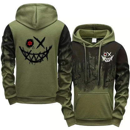 男士单件运动衫运动裤多功能男士运动服休闲舒适时尚日常运动简约泼墨连帽衫