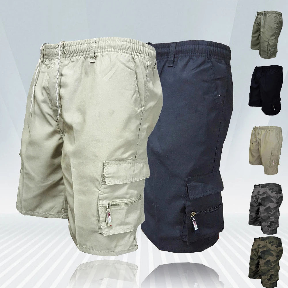 Men's Military Cargo Shorts Mens Tactical Pants Big Pocket Sports Slacks Cargo Panels Trousers Plus Size for Male Casual