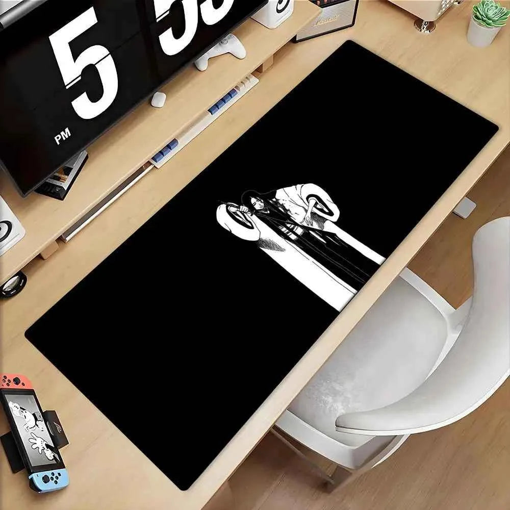 Large Mouse Pad black white Anime BLEACH Mause Mats Gaming Accessories Office Gamer Keyboard Desk Mat Unohana Retsu Mousepad
