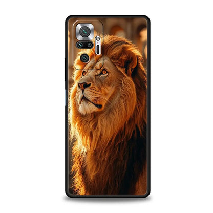 Phone Case For Xiaomi Redmi Note 14 13 12 5G 11 10 Pro Plus 4G 9S 9 14C 13C 12C 10C 9C 9A Soft TPU Cover Tigre Wolf Lion Animal