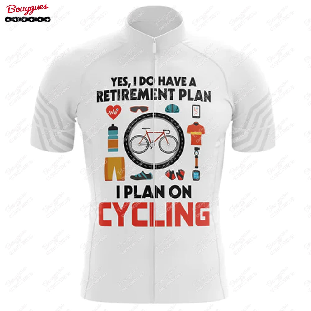 Men’s Short Sleeve Reflective MTB Cycling Jersey - Perfect for Retirement Plan enthusiasts, this Pro Team Downhill Mountain Bicycle Clothing is ideal for Summer rides