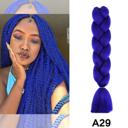 Jumbo Braiding Hair Synthetic Crochet Braids Hair Knotless Braids For Box Braids Senegales Tribal Braids Yaki Hair Extensions