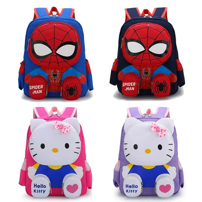 Amine School Backpack 3D Cartoon Spider Comic Backpacks Waterproof Lightweight Elementary Kids Schoolbag for Boys Girls