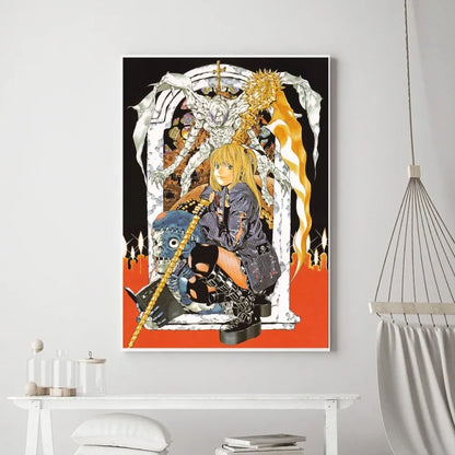 Hot Anime Death Note Poster Prints Poster Wall Painting Bedroom Living Room Wall Bar Restaurant Sticker Small