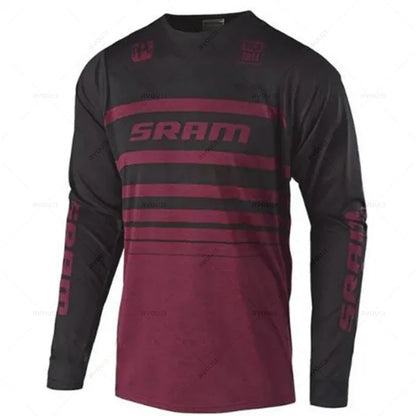 Cycling Bike Shirts New Sram Downhill Jerseys Long Short Sleeves MTB Offroad DH Motorcycle Jersey Motocroswear Bicycle Clothing