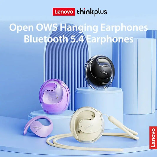 Lenovo X15pro OWS Auriculares Bluetooth 5.4 Auriculares inalámbricos deportivos impermeables con cordón