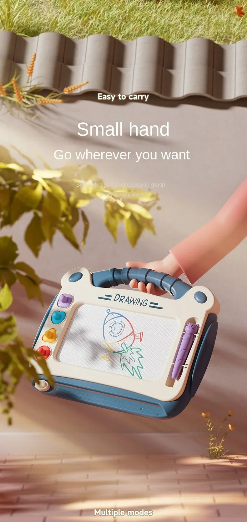 Children Cartoon Drawing Board Baby Puzzle Magnetic Writing Board Toy Graffiti Magnetic Drawing Board Montessori Toy for Kids