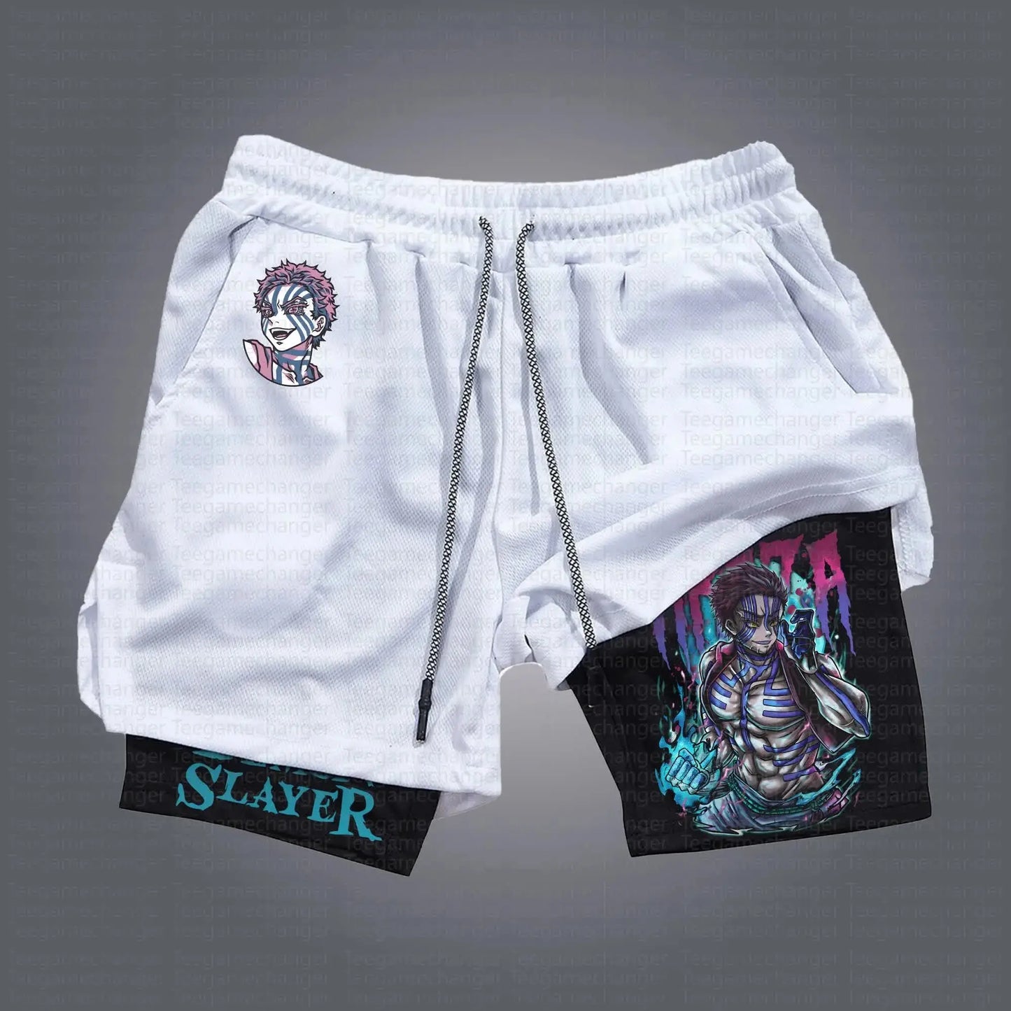 25 Summer Hot-selling New Anime Ghost Annihilation Blade 3D Printing Fake Two-piece Shorts Outdoor Casual Breathable Shorts