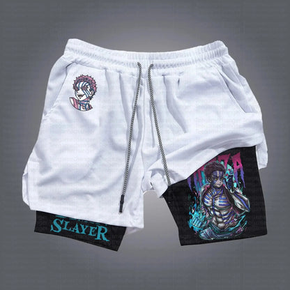 25 Summer Hot-selling New Anime Ghost Annihilation Blade 3D Printing Fake Two-piece Shorts Outdoor Casual Breathable Shorts