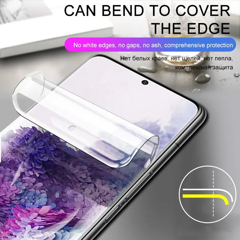 Hydrogel Film 4Pcs For Samsung Galaxy S24 S23 S20 S21 S22 Ultra Plus FE Note 20 9 10 Plus A51 A52 A53 A54 Screen Protector