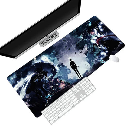 Gaming Mouse Pad Anime Solo Leveling Large Desk Mat XXL Computer Accessories Mousepad 900x400 Stitch Edge Rubber Keyboard Mat