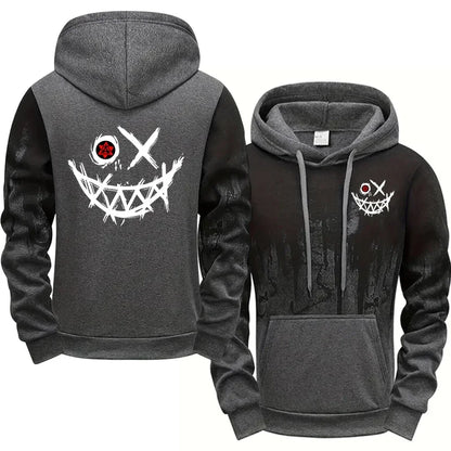 男士单件运动衫运动裤多功能男士运动服休闲舒适时尚日常运动简约泼墨连帽衫