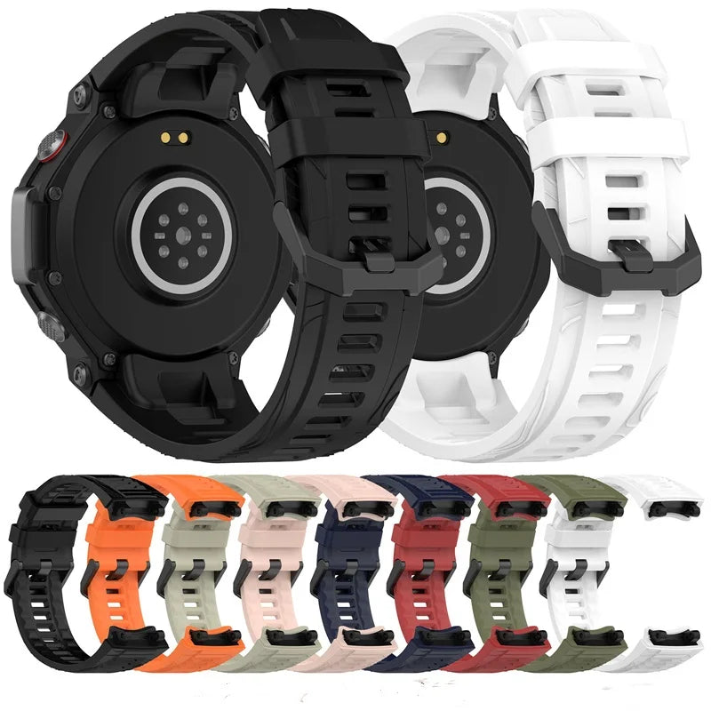 Silicone Strap For Amazfit T-rex 3 Smart Watch WristBand Sport Band For Huami Amazfit T-rex 3 Bracelet Accessories Correa