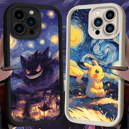 Anime P-Pokemon Phone Case for iPhone 16 15 14 13 12 11 Pro Max XS X XR 8 7 6S Plus SE 2020 Soft Silicone Printing Back Cover