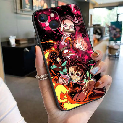 TanjiRo Nezuko Phone Case For Apple 16 iphone 15 14 13 12 11 Pro XS Max Mini X SE 8 7 Plus Case Capa Shell Cover