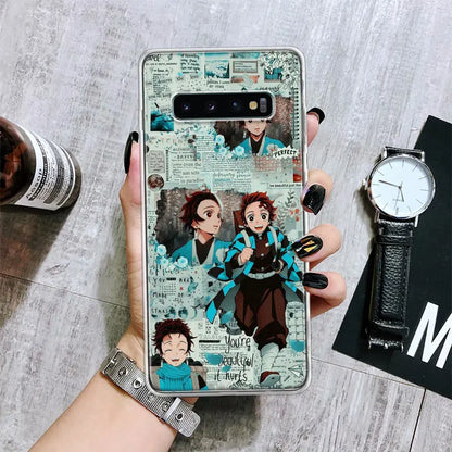 Demon😈Slayer Anime Soft Phone Case for Samsung Galaxy S24 S23 S22 cases