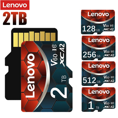Lenovo Memory Card 1TB 2TB High Speed Micro TF SD Card master copy version 512GB SD Card V60 U3 TF Card For Nintendo Switch Ps4 Ps5 Game