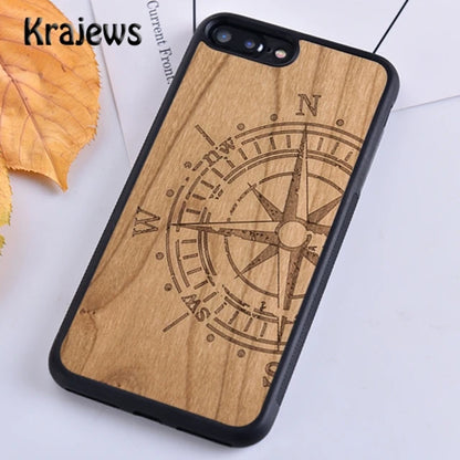 Krajews Natural Bamboo Wood Soft Phone Case Cover For iPhone 16 15 SE2020 14 6 7 8 plus 11 12 13 pro max Plus coque Fundas