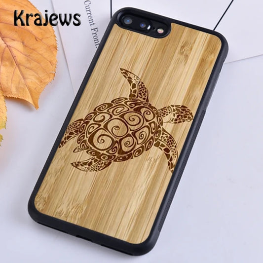 Krajews Natural Bamboo Wood Soft Phone Case Cover For iPhone 16 15 SE2020 14 6 7 8 plus 11 12 13 pro max Plus coque Fundas