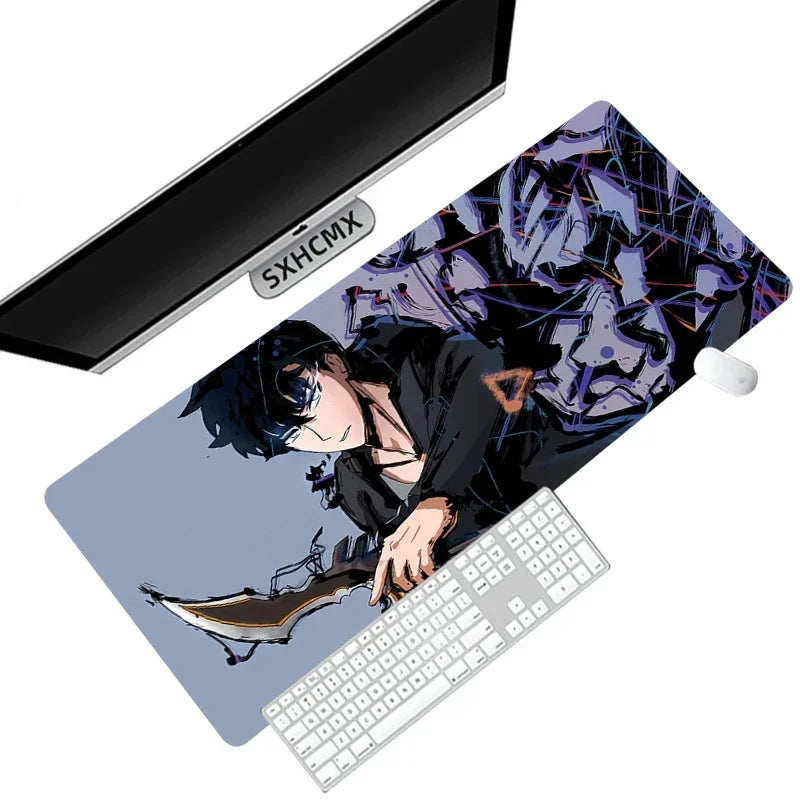 Gaming Mouse Pad Anime Solo Leveling Large Desk Mat XXL Computer Accessories Mousepad 900x400 Stitch Edge Rubber Keyboard Mat