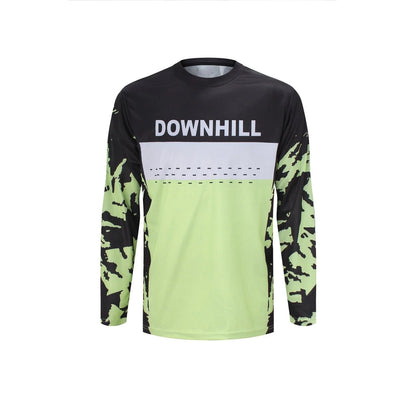Men's Mountain Bike Off-road Motorcycle 3D Printed Breathable Long Sleeved T-shirt, Suitable for Downhill, BMX and Other Sports