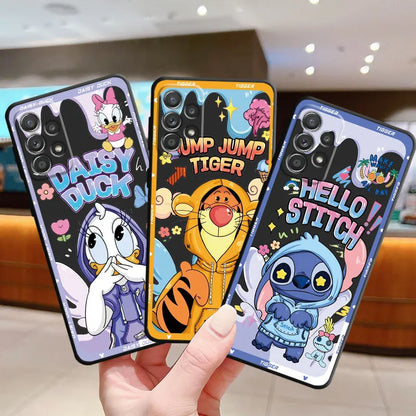 Personaje de dibujos animados de Anime 💙 Mickeyy funda de teléfono para Samsung Galaxy A20e A01 A31 A04 A40 A02s A41 A04s A30 A02 A10 A10s A71 A05
