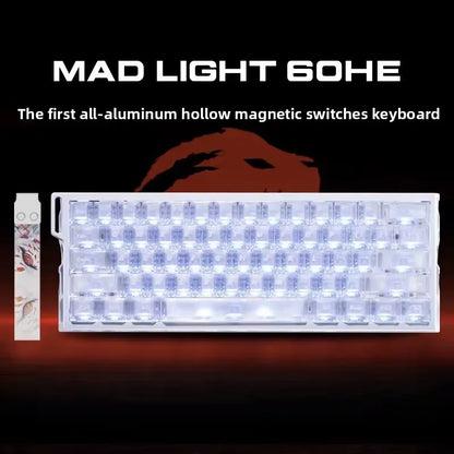 MADLIONS MAD 60/68HE Gaming Magnetic Switch Keyboard 61/68 Key Web Drive 8K Wired Custom Return RT Adjustable Keystroke Hot Swap