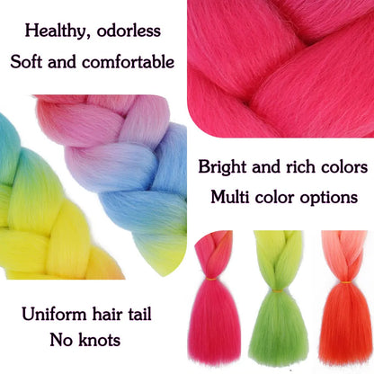 AZQUEEN 24 Inches Jumbo Braiding Hair Synthetic Hair Extensions Afro Ombre Crochet Braid Hair Wholesale For Women
