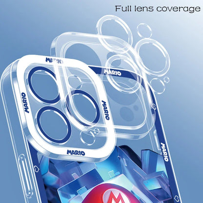 Super Mario Brossss Clear Phone Case for iPhone 15 14 11 Pro Max 13 12 Mini XR XS X 8 7 6 6S Plus SE 2020 Soft Shockproof Cover