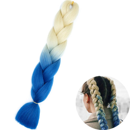 AZQUEEN 24 Inches Jumbo Braiding Hair Synthetic Hair Extensions Afro Ombre Crochet Braid Hair Wholesale For Women
