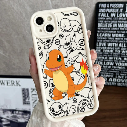 Anime iPhone 15 14 13 12 11 Mini XS XR X 8 7 Pro Max Plus Soft Eye Ladder Phone Case