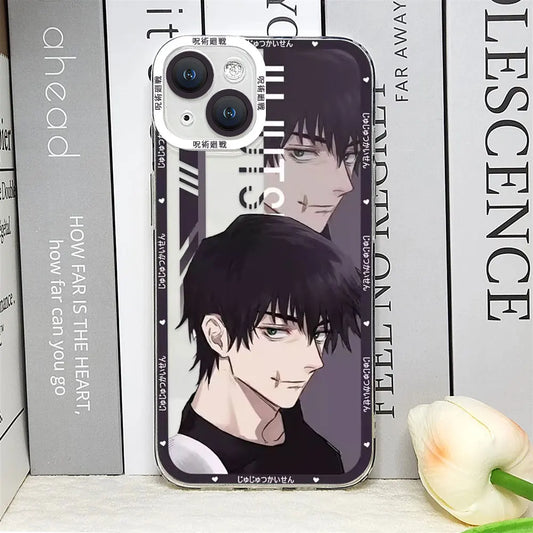 Japan Anime Jujutsu Kaisen Gojo Satoru Phone Case for IPhone 16 15 14 13 12 Mini 11 Pro Max X XS SE2 7 8 Plus Transparent Covers