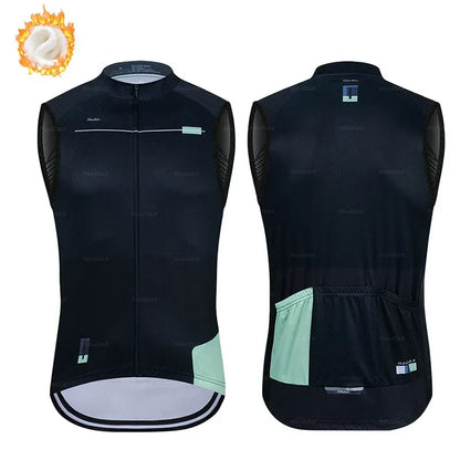 Winter Thermal Fleece Cycling Vest New Raudax Team Winter Sleeveless Cycling Vest MTB Road Bike Cycling Tops Warm Cycling Jacket