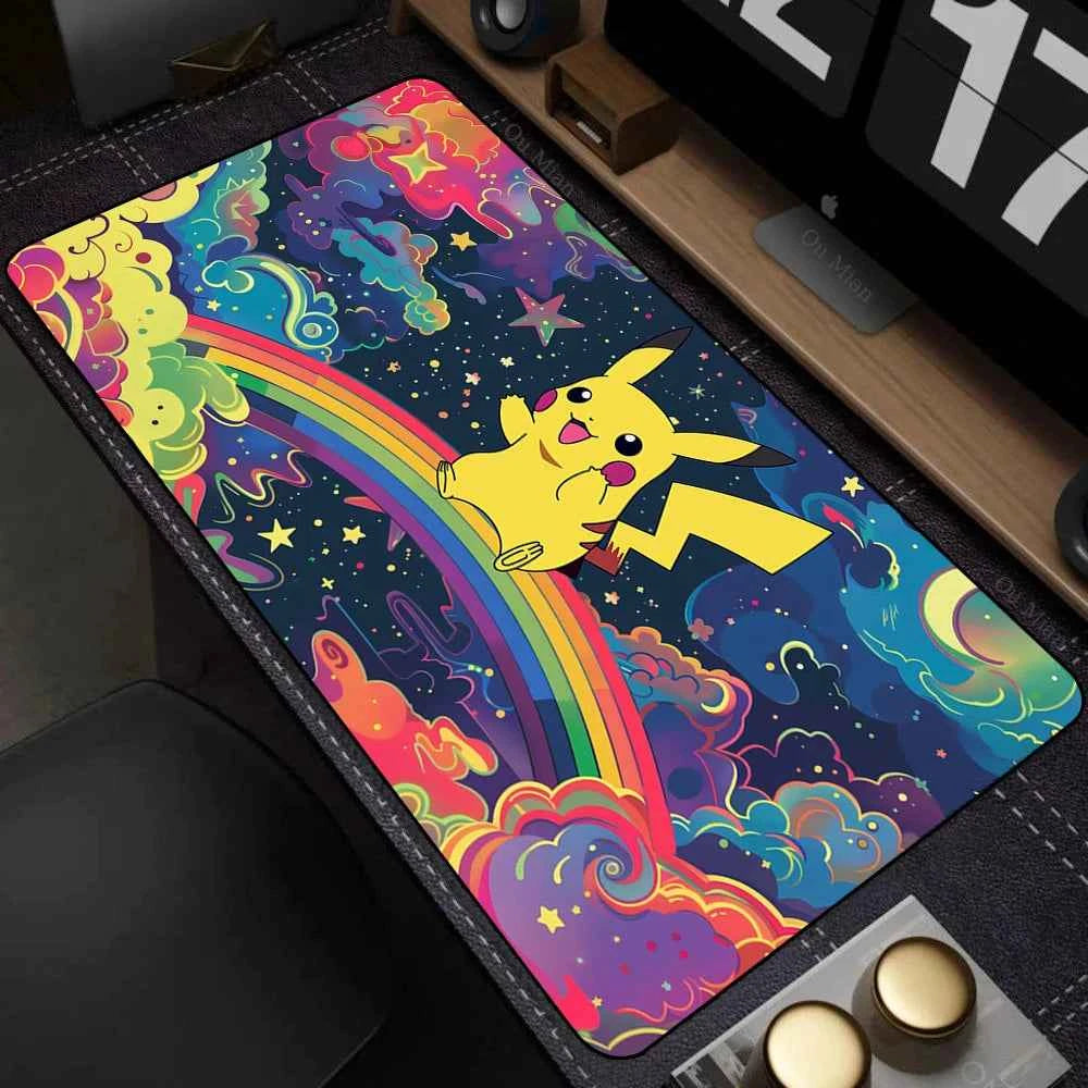 Anime Pokemon Desk Mat Mousepad - Gaming Mouse Pad for Computer Desks Office Accessories Keyboard Gaming Fan Art