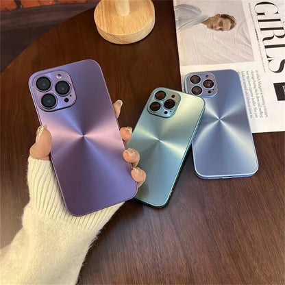 Fashion Bling Laser Aurora Pattern Colorful Phone Case For iPhone 16 14 13 12 11 15 Pro Max Plus Shockproof Bumper Cases Cover