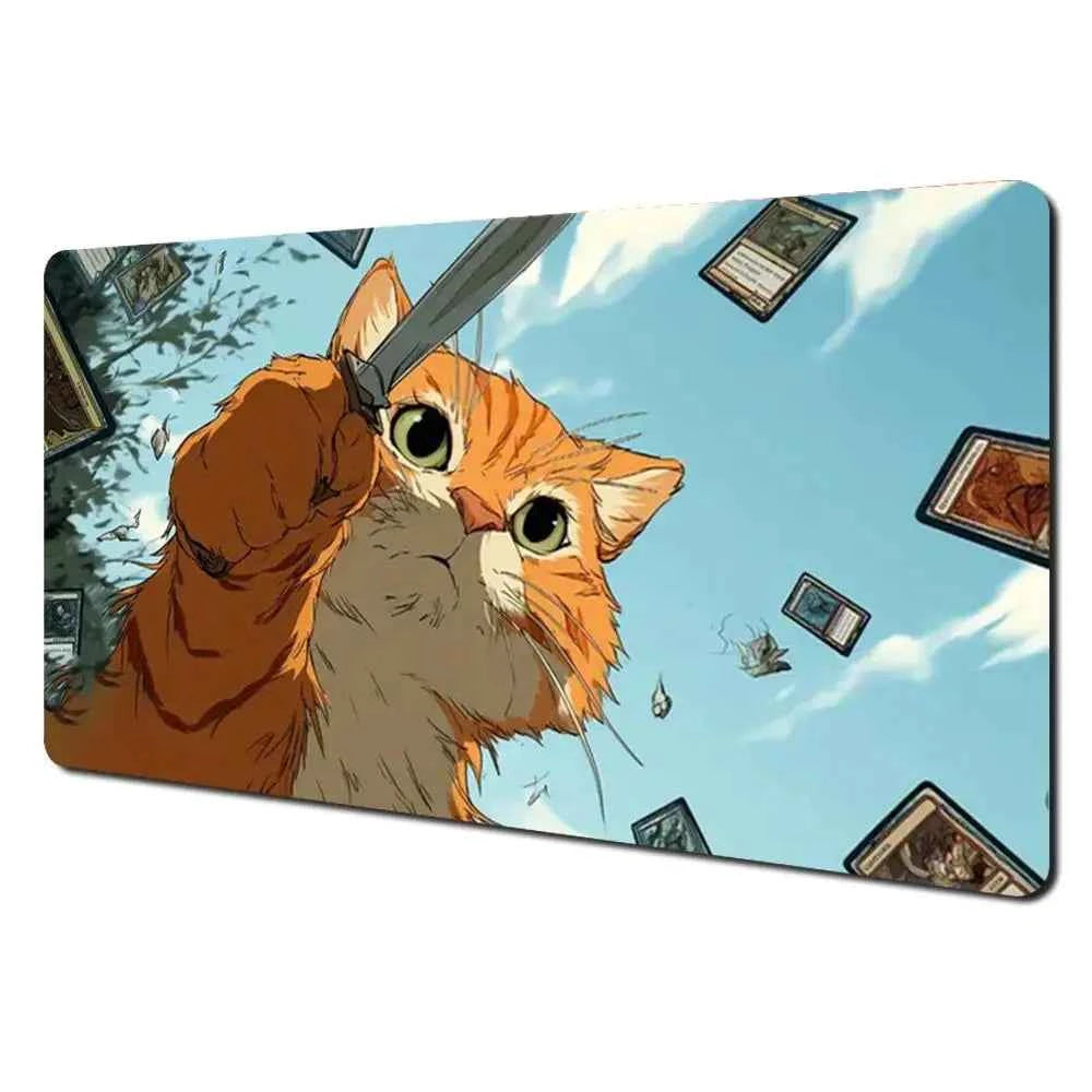 Cut cat Mouse Pad The Magic Gathering Playmat Mousepad for MTG TCG Office Desk Mat for Work Game Mini PC Laptop Cute Rug Carpet