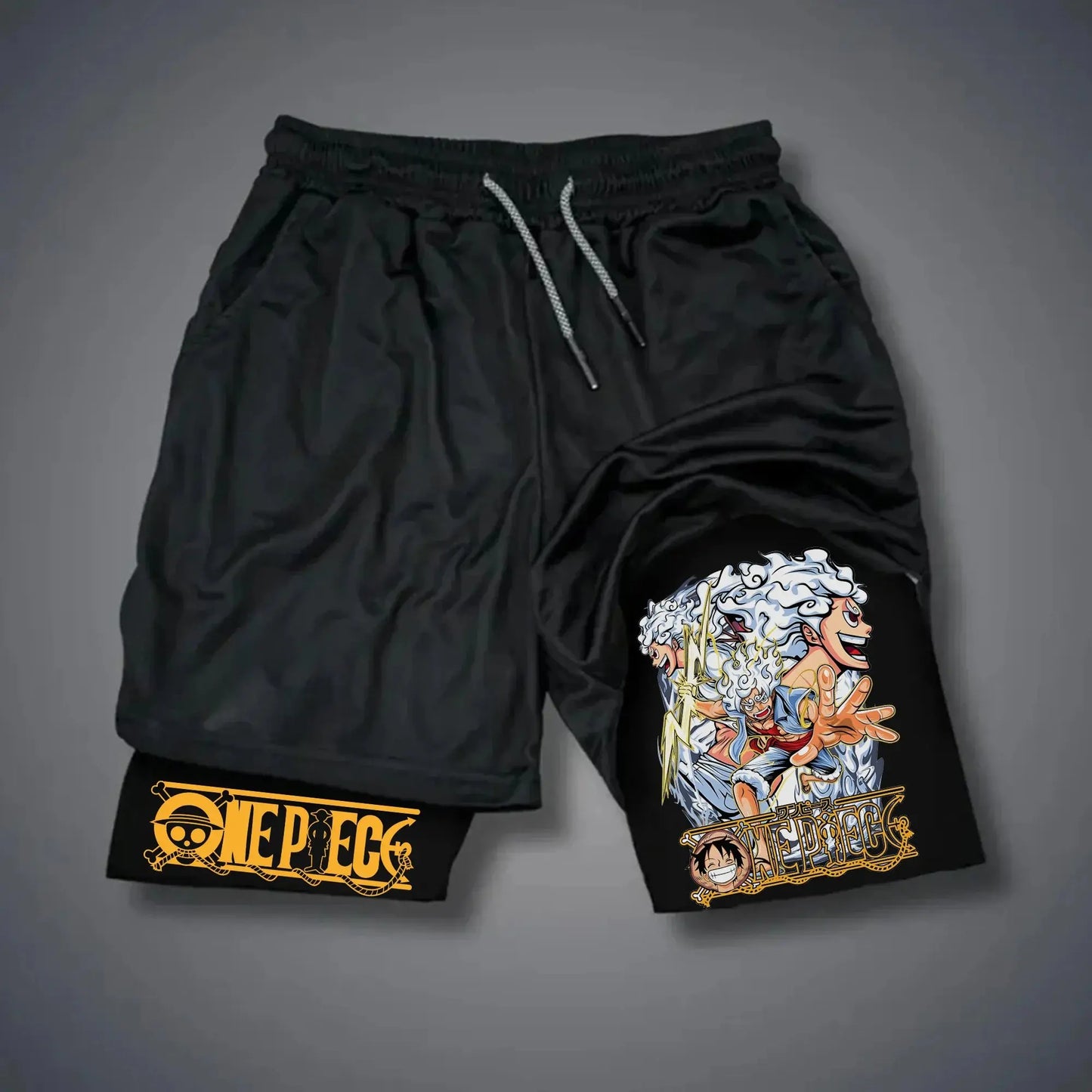 2025 Summer Hot-selling New Animation Series 3D Fashion Trend Fake Two-piece Shorts Outdoor Leisure Street Breathable Shorts