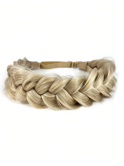 1pcs Hand Knit Braid Hair Twist Headband Synthetic Braids Elastic Adjustable Hairpiece Hair Accessories for Women Girls Festival