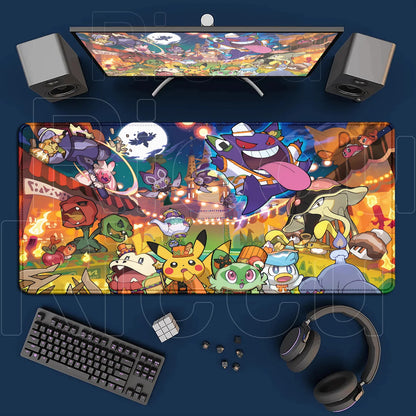 2026 New P-pokemon Gengar Wallpaper Cool Mouse Pad Gaming Large Anime Desk Keyboard Mats Non-slip Rubber Speed E-sports Mousepad