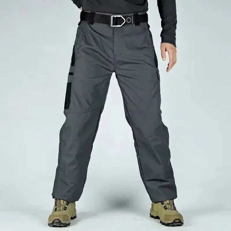 Wear Resistant Work Pant Man Multi-pocket Straight Cargo Trousers Outdoor Jogging Tactical Pants Spring Autumn Casual Trousers