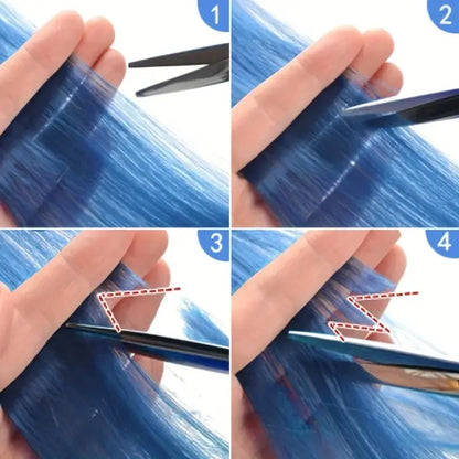 22Inch Colored Party Synthetic Clip in Hair Extensions for Girls Multi-colors Long Straight Hair Rainbow Hairpieces