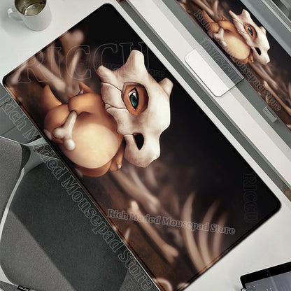 Kawaii Cubone Large Mouse Pad Gamer XXL Pc Keyboard Mouse Mat Tapis Souris Gaming HD P-Pokemons Rubber Mousepad Desk Accessories