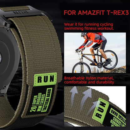 Nylon Strap For Amazfit T-rex  2 3 Ultra Watch Band For Huami Amazfit Trex Pro T Rex  Sport Belt Smartwatch Bracelet Accessories