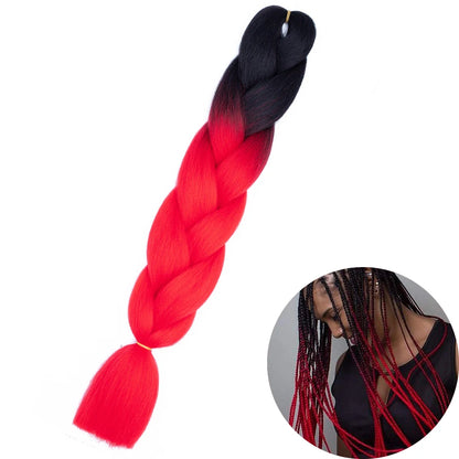 AZQUEEN 24 Inches Jumbo Braiding Hair Synthetic Hair Extensions Afro Ombre Crochet Braid Hair Wholesale For Women
